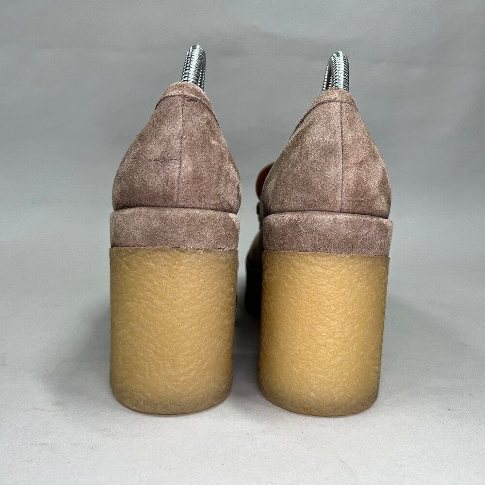 Marc Fisher Lina Platform Heels Women's Size 8.5 Beige Suede Leather Loafers - Picture 5 of 14